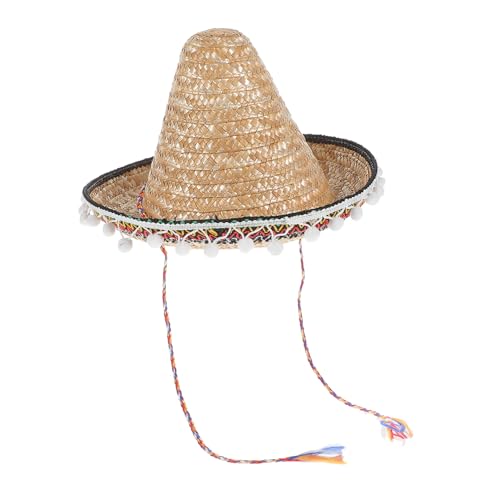 NOLITOY Sombrero Mexicano de Paja Ligero y Ventilado para Fiesta de Verano Diseño Tradicional Multifuncional para Hombre y Mujer para Temáticas Cinco de Mayo y Despedidas de Soltera