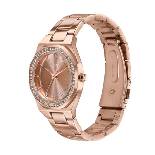 Image of Sonata Jashn with Quartz Analog Rose Gold Dial Rose Gold Strap Women's Wedding Watch - 87121WM02