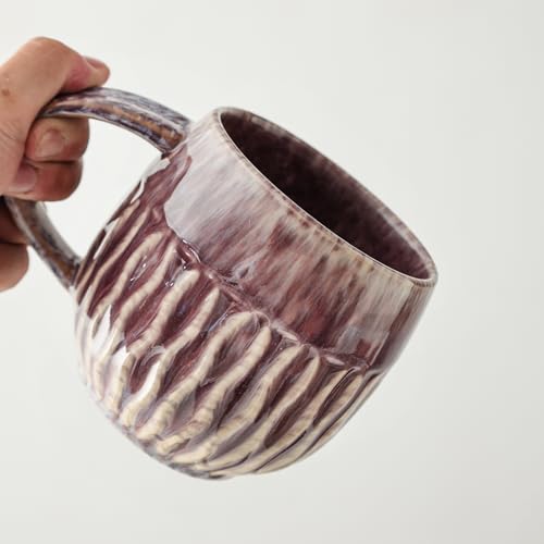 lpylxingyan Large Ceramic Coffee Mug - 20oz Big Tea Cup, Purple - Image 8