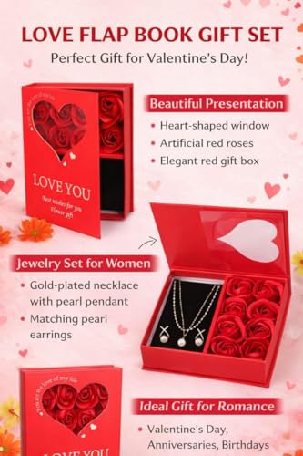 Image of Yadava Artificial Red Rose Flower for Valentine Day Gift Romantic Gift for Girlfriend Boyfriend Husband Wife | Cute Star Keychain, Message Bottle & Love Cards in Premium Gift Box (vlnt lvBook)