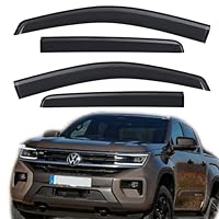 JHCHAN Windabweiser für Volkswagen VW Amarok 2023-2024-2025 Doppelkabine V6 Aventura Trendline Startline Highline Tinted Kleben Regenabweiser (Amarok 2023-2025)