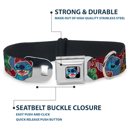 Collier de chien Stitch Buckle Down grand cou réglable solide