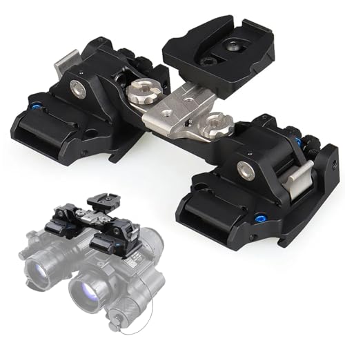 SUZLAZYR Binocular Bridge System NVG Mount Night Vision Goggles Night Vision Adapter Helmet Mount for PVS-14, Mum, GT-14 - Aluminum Alloy,Black
