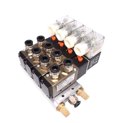 Vanne solénoïde pneumatique 4V110-06 bloc de 2 stations de commande d'air