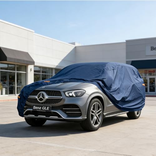 Image of Kaugung Custom Fit Car Cover for Mercedes Benz GLE SUV (GLE300 GLE350 GLE450, GLE43 GLE53 GEL63), Heavy Duty SUV Cover Waterproof All Weather Outdoor Protection, Breathable with Vent