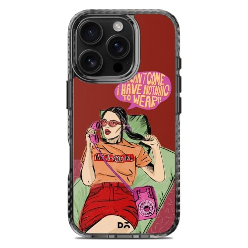 Image of DailyObjects Anti Social Babe Stride 2.0 Magnetic Case Cover Compatible with iPhone 16 Pro Max | Wireless Charging Slim Back Cover | 2 Layer Edge Protection & Shockproof