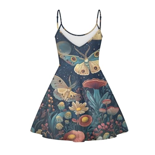 Image of Cozeyat Women Girls Summer Sleeveless Dress Casual Swing Beach Cover Up Knee Length Dresses,Large Size XS-4XL