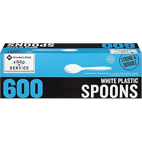 Concord Import Member S Mark White Plastic Spoons (600 Ct.) Cover