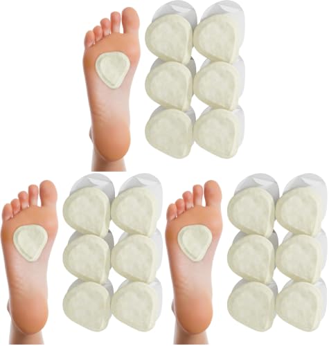 Image of Metatarsal Felt Foot Pad Skived Cut (1 /4 inch Thick) - Made in USA - Felt Metatarsal Pads for Women and Men - Ball of Foot Cushion - 6 Pairs (12 Pieces) (Pack of 3)