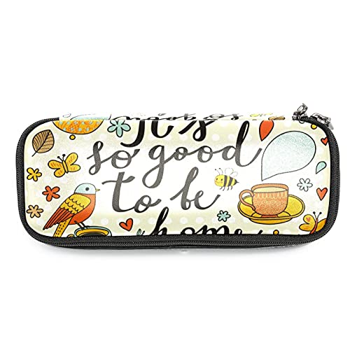 Estuche organizador de gran capacidad, estuche de cuero para estudiantes, doble cremallera, estuche para lápices, brújulas, acuarela, Multicolor 6, 19x7.5x3.8cm/7.5x3x1.5in, Organizador de bolsas