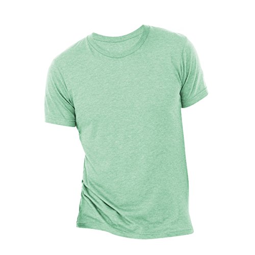 Canvas Mens Triblend Crew Neck Plain Short Sleeve T-Shirt (XL) (Mint Triblend)