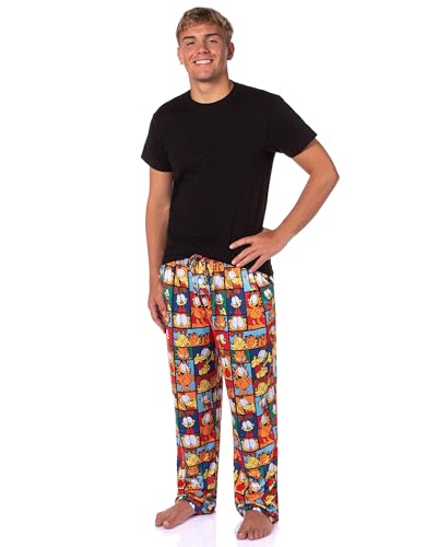 Garfield Comic Men's Odie Paneled Print Sleep Pajama Pants for Adults2