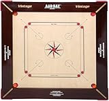 KNK AAR-Kay Carrom Board – Professional Tournament-Grade, Vintage Plywood, 3-Inch Border, Smooth & Sturdy Surface – Includes Striker & Coins (28 mm, Jumbo)