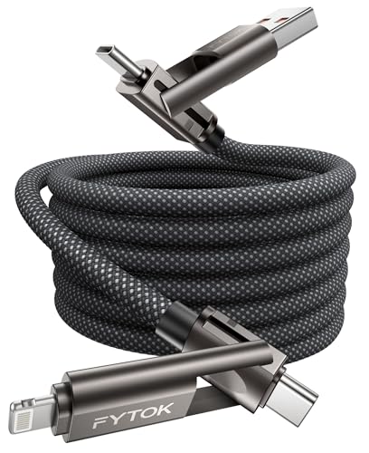 Cable de carga rápida de 60W reversible 4 en 1 compatible con iPhone 16 y iPad