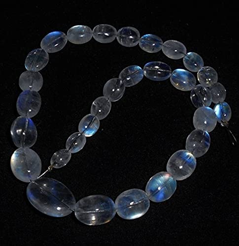 Acheter perles RAINBOW MOONSTONE ovales lisses pour montage de bijoux en pierre