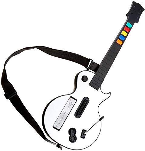 DOYO Wii Guitar Hero Guitarra Blanco Wii Juegos y Rock Band Game para Guitarra Inalámbrica,...