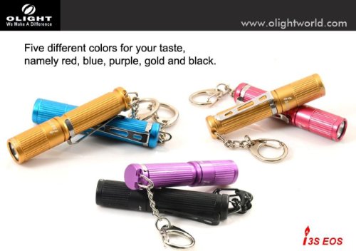 Olight i3s EOS 80 Lumen Keychain Flashlight -Multiple Color Upgrade Version with 1 X LegionArms AAA Battery (Black)