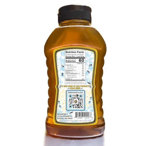 Miel cruda pura Bekemeier 16 onzas botella exprimible miniatura 2
