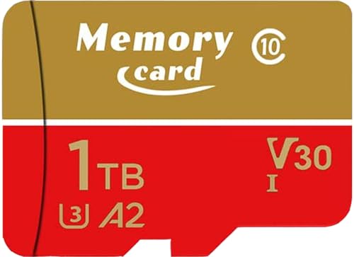 1024GB Memory Card Micro Card UHS-I A2 High Speed 4K UHD Video High Speed A2 with Adapter for Dash Cams Body Cams Action Camera