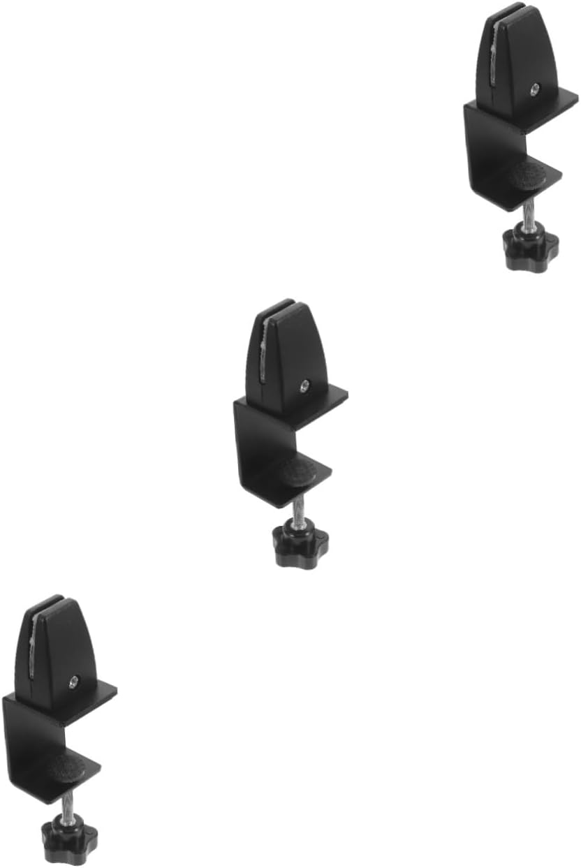 3pcs Office Partition Clamp Aluminium Alloy Divider Bracket for Desk Screens Easy Installation for Home School Conference Rooms and Workspaces