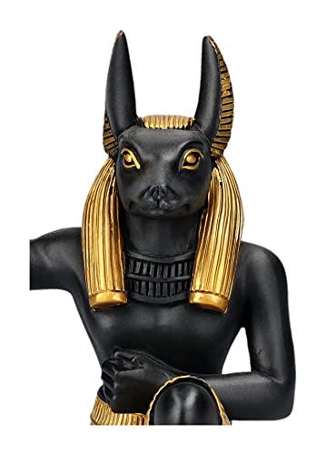 Pacific Giftware Anubis Candle Holder, 7-inch Height, Resin, Table Decoration