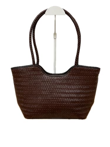 Imagen de MINNI MOON Bolso Capazo Trenzado de hombro Camel