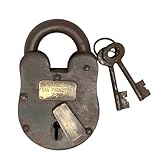 Alcatraz Prison San Francisco Cast Iron Working Lock & Keys with Antique Finish (3" x 5")