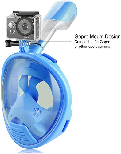 image for AiScrofa Kids Snorkel Mask Full Face, Free Breathing Design,180 Degree