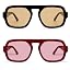 2 Pack-c2c15-black/Brown&burgundy/Light Red