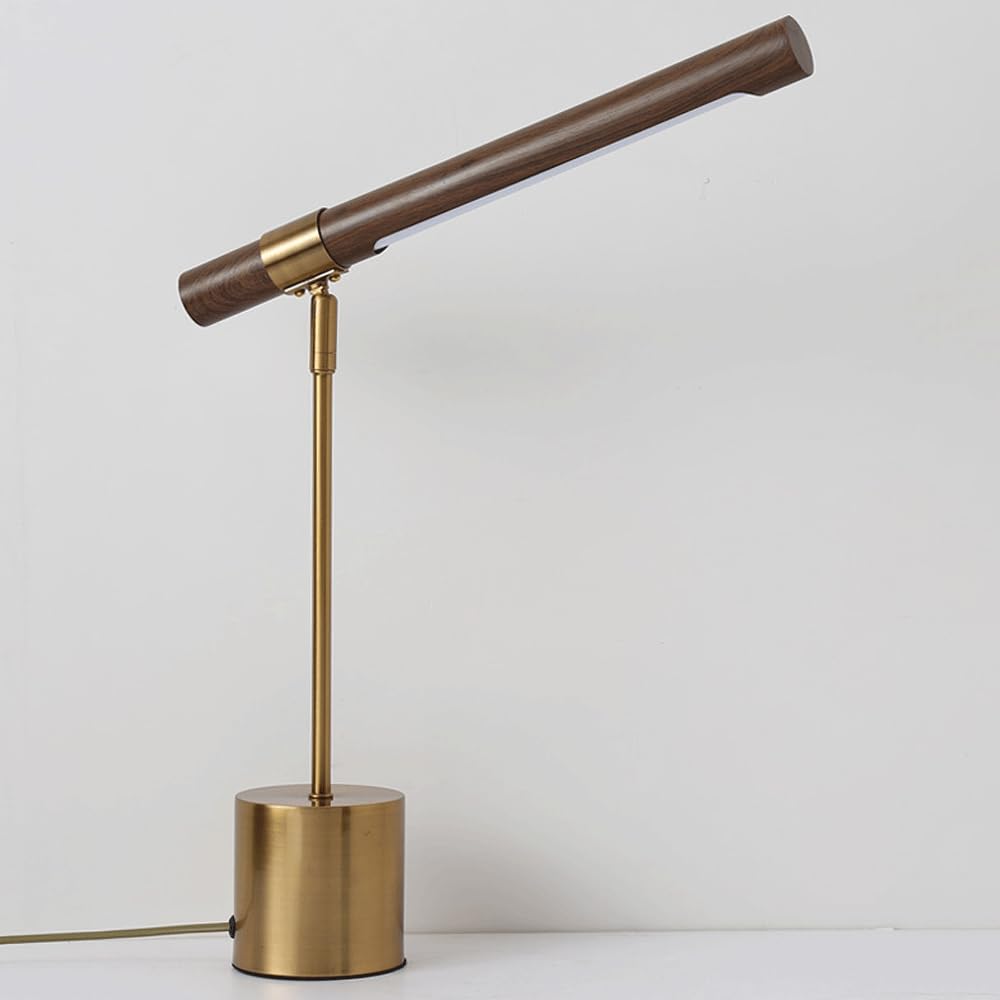 MEGHALI Lampe de Bureau LED en Grain de Bois, Design Moderne et Simple, éclairage d'intérieur, luminaire décoratif de Plafond, idéal pour Un Salon, Une Chambre à Coucher ou Un Bureau