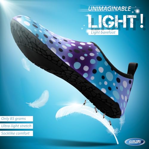 Image of SIMARI Water Shoes for Women Men Swim Aqua Socks Beach Pool Essentials Barefoot Surf River Boat Kayak Sea Yoga Sand Exercise Sport Accessories Breathable Quick-Dry Adult Youth Kid Size SWS001