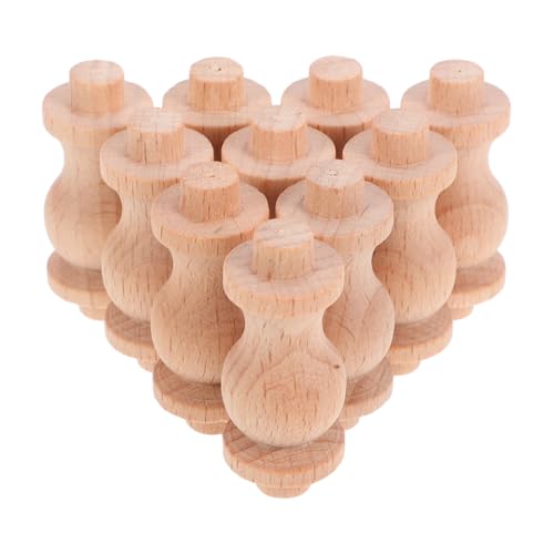 UKCOCO Lot de 10 mini balustres pour escalier intérieur en bois massif pour balustrades décoratives, utilisation polyvalente en intérieur et en extérieur, installation facile