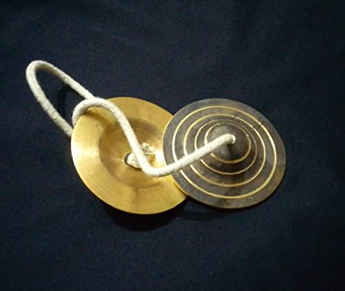Bhavicreation Kansa Manjeera Brass Manjeera Manjira 3 Inch For Puja Bhajan Kirtanranga Manjeera Hand Percussion Hand Cymbals (123) #TOP5