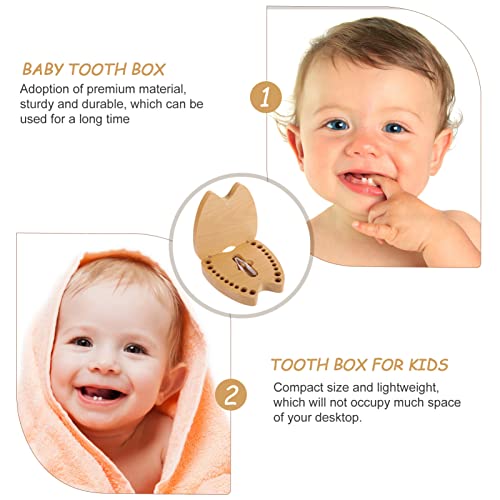 Boîte à dents de lait en bois Healvian pour bébé - 5