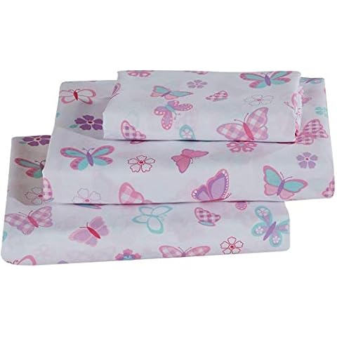 Kids Zone Home Linen Butterfly Sheet Set Cover