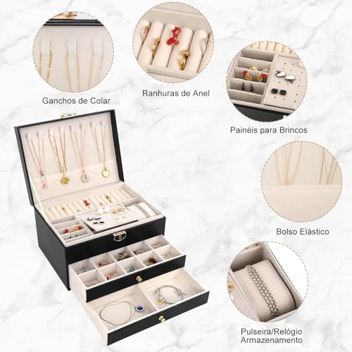 Porta Joias, Porta Joias Organizadora, Porta Joia, Organizador de Joias, Porta Joias Grande, Organiz