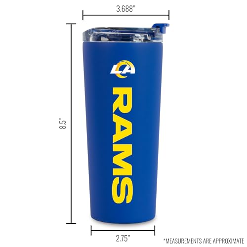 Image of Rico Industries NFL Football 24oz Stainless Steel Tumbler with Lid and Dual Functioning Lid