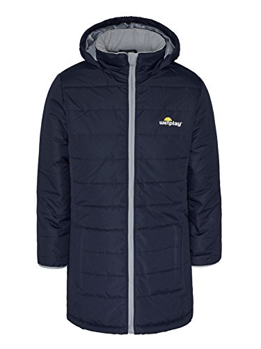 Wetplay Girls Padded Waterproof Jacket Coat Puffa Insulated Childs Childrens Kids (Navy Blue, 3-4 Years)