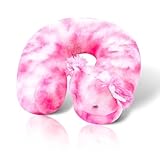 Cloudz Kids Super Soft N' Cuddly Animal Airplane Travel Neck Pillow! Keep Children Comfy and Supported with a Buddy While Traveling or just Resting at Home - Pink Axolotl