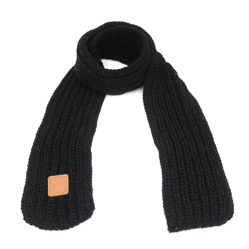 Kids Knit Scarf Winter Fashion Solid Color Toddler Baby Scarves Wrap Neck Warmer2