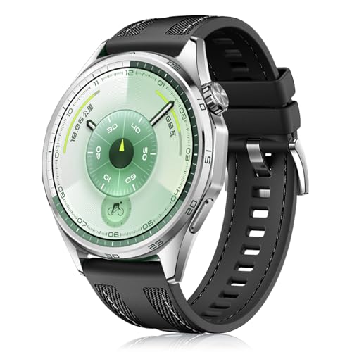 GuardLook 22 mm Correa de Silicona Compatible con Huawei Watch GT6/GT5 46 mm, Xiaomi Watch S4/S3, Pulsera de Repuesto Smartwatch Resistente al Sudor Duradera, Bandas Deportiva Suave Impermeable