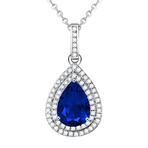 Pendentif turquoise naturel cadeau idéal femme, collier émeraude goutte S925
