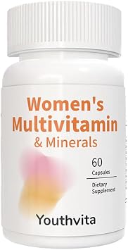Daily Multivitamin for Women 20 Essential Vitamins & Minerals, High Potency B-Complex, Immune, Energy & Bone Support 60 Capsules