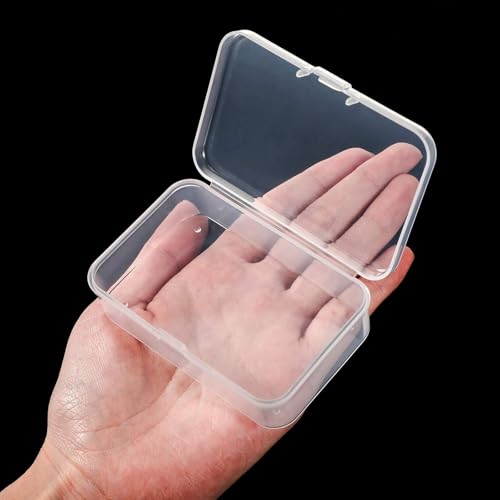 Image of Jetec 30 Pieces Mini Plastic Clear Beads Storage Containers Box for Collecting Small Items, Beads, Jewelry, Business Cards, Game Pieces, Crafts (3.3 x 2.1 x 1 Inch)