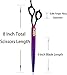 Purple Dragon 8.0 inch Professional Pet/Dog Grooming Hair Cutting Scissor/Shear with Bag- 440C Stainless Steel - Perfect for Pet Groomer or Home DIY Use