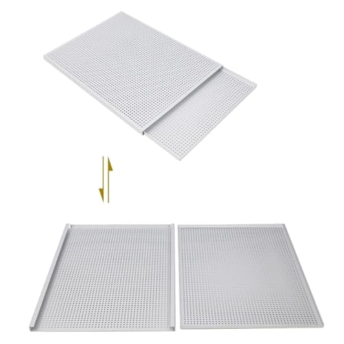 Lot de 2 plaques de cuisson en aluminium perforées pour four