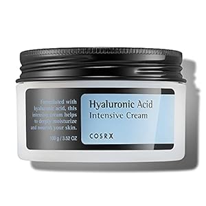 COSRX Hyaluronic Acid Moisturizing Cream, Long-lasting Hydration, Rich Moisturizer for Sensitive Skin 3.52 oz / 100g, Korean Skin Care, Animal Testing Free, Parabens Free