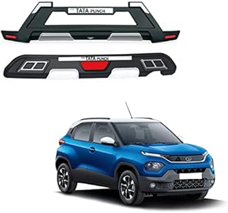 Drivestylish Acrylonitrile Butadiene Styrene (ABS) Front & Rear Bumper Protector Guard for Tata Punch