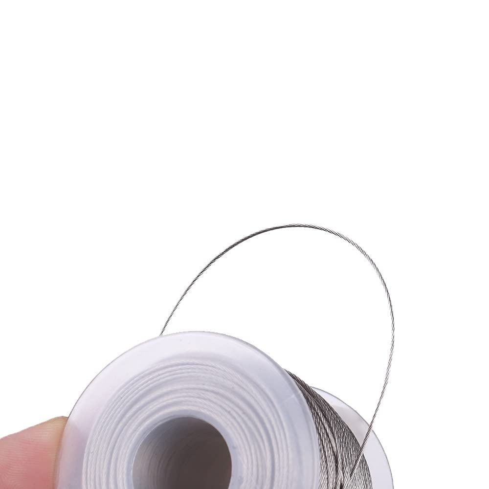 Fil en Acier Inoxydable 304, 100m Bobine de Fil Inox Souple Fil Bijoux en Inox 0,5/0,8/1 mm pour Bijoux Objets Décoratifs ou Art Floral