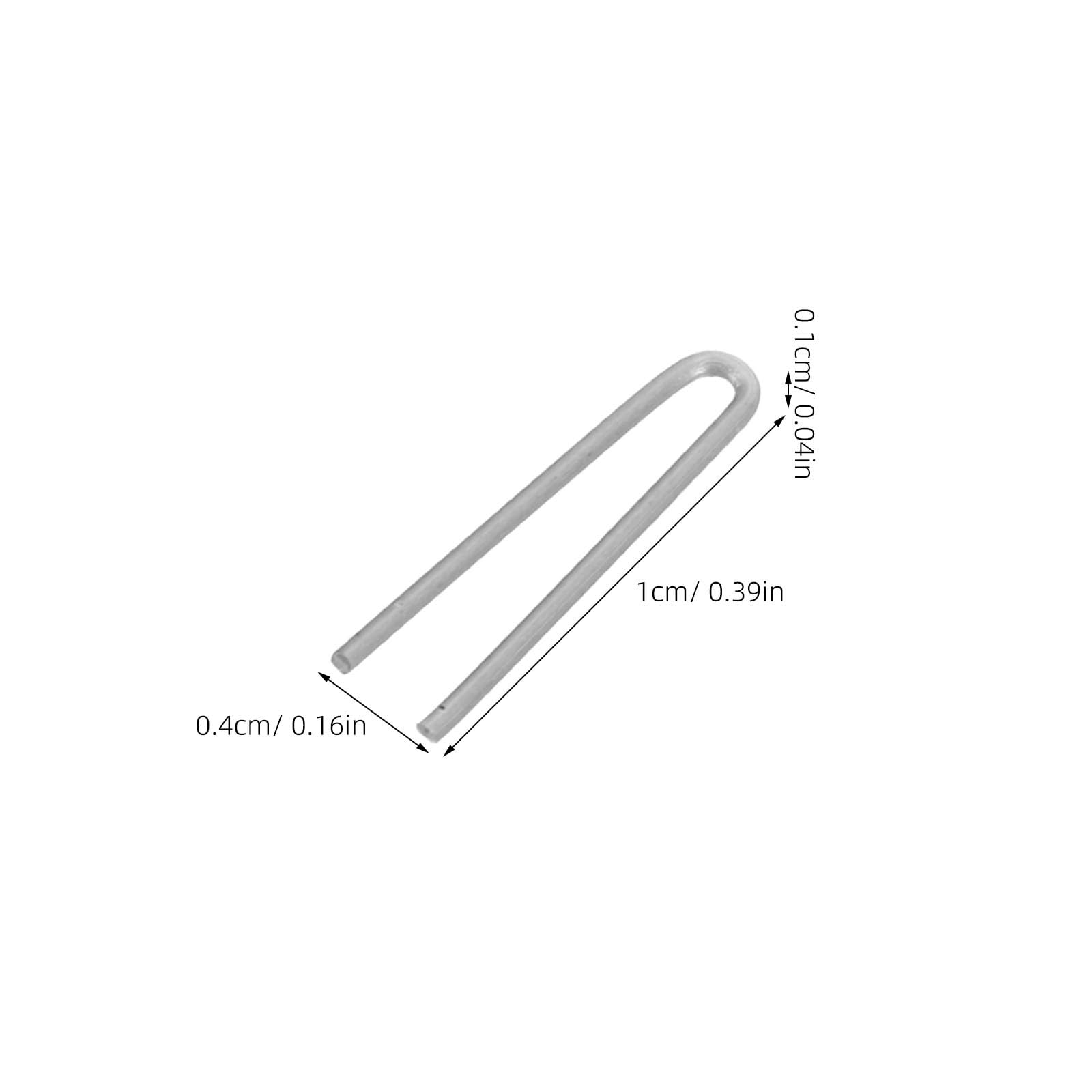 Wolfram Haken Töpfern 100 Stück | Hitzebeständiger Draht zum Töpfern | U-Form Brennnadeln für Keramik Schmuck & Brennofen Zubehör - 10mm